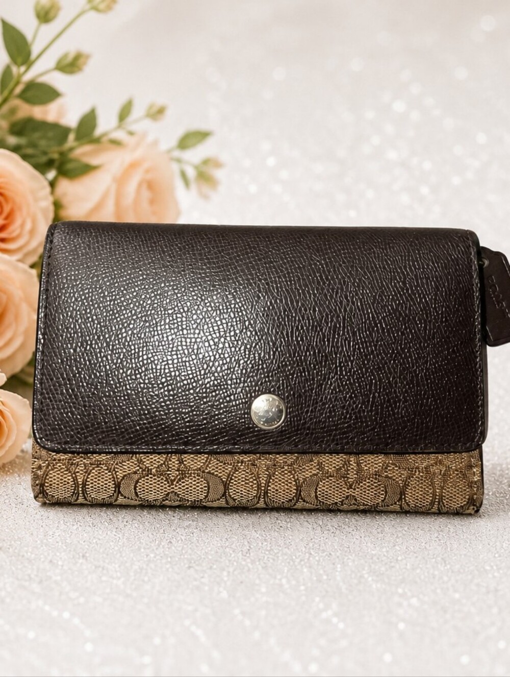 Vintage Coach Wallet Canvas Leather C